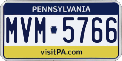 PA license plate MVM5766