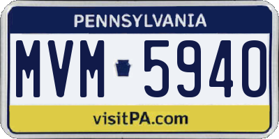 PA license plate MVM5940