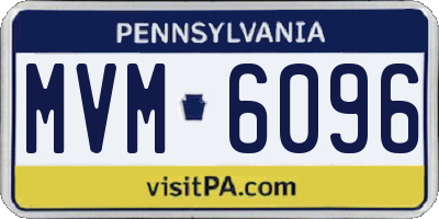 PA license plate MVM6096