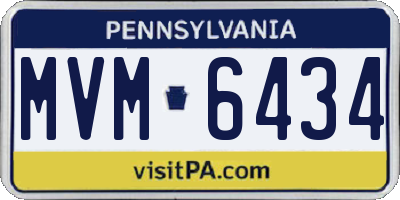 PA license plate MVM6434