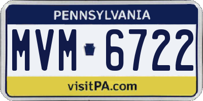 PA license plate MVM6722
