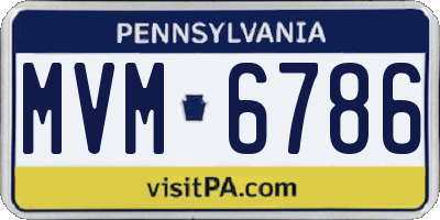 PA license plate MVM6786