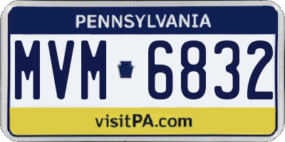 PA license plate MVM6832