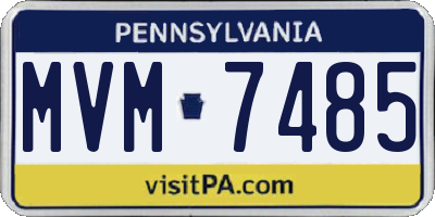 PA license plate MVM7485