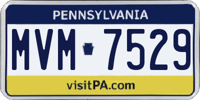 PA license plate MVM7529