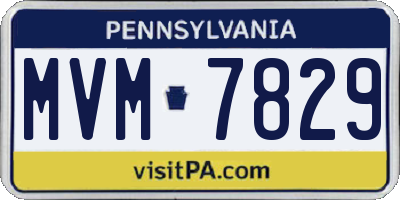 PA license plate MVM7829