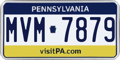 PA license plate MVM7879