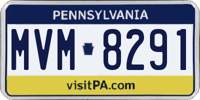 PA license plate MVM8291