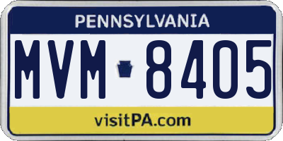 PA license plate MVM8405