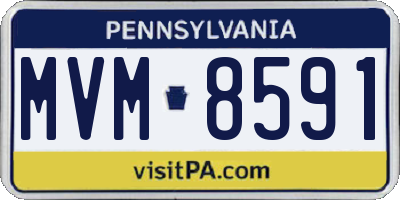 PA license plate MVM8591