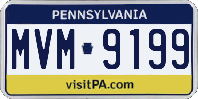 PA license plate MVM9199