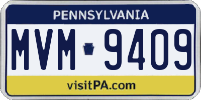 PA license plate MVM9409