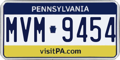 PA license plate MVM9454