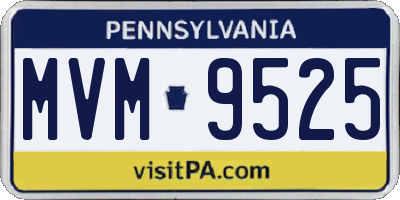 PA license plate MVM9525