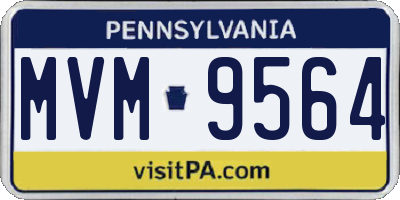 PA license plate MVM9564