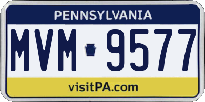 PA license plate MVM9577
