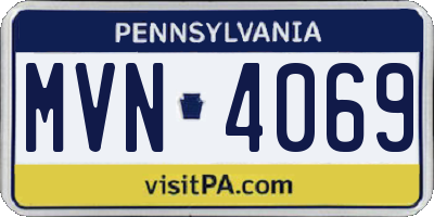 PA license plate MVN4069