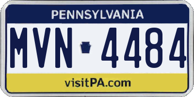 PA license plate MVN4484