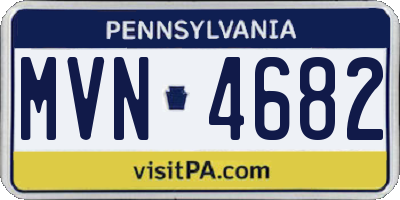 PA license plate MVN4682