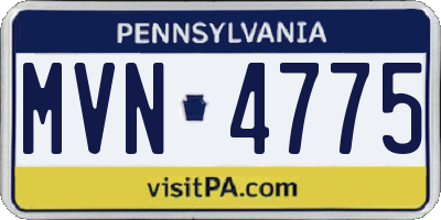 PA license plate MVN4775