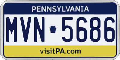 PA license plate MVN5686