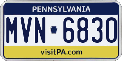 PA license plate MVN6830