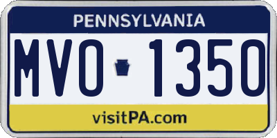 PA license plate MVO1350