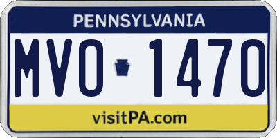PA license plate MVO1470