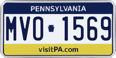 PA license plate MVO1569