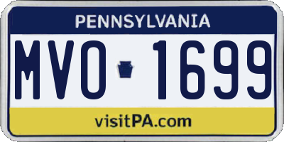 PA license plate MVO1699