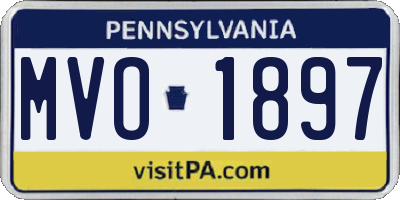 PA license plate MVO1897