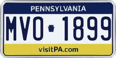 PA license plate MVO1899