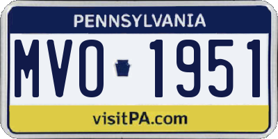 PA license plate MVO1951