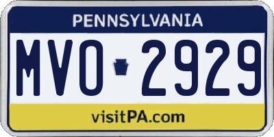 PA license plate MVO2929