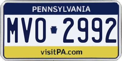 PA license plate MVO2992