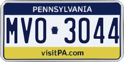 PA license plate MVO3044