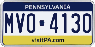 PA license plate MVO4130