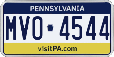 PA license plate MVO4544
