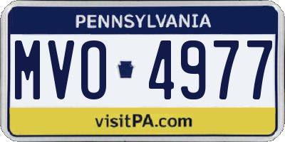 PA license plate MVO4977