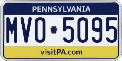 PA license plate MVO5095