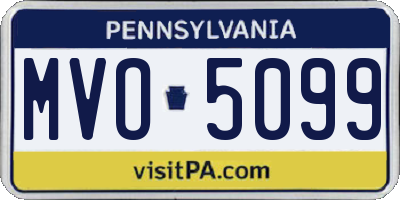 PA license plate MVO5099