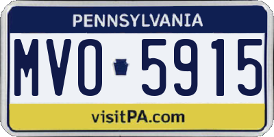 PA license plate MVO5915