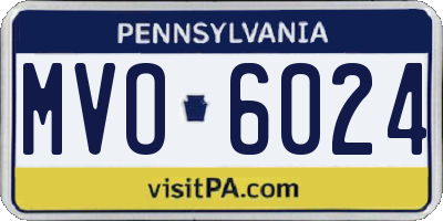 PA license plate MVO6024