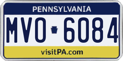 PA license plate MVO6084