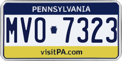 PA license plate MVO7323