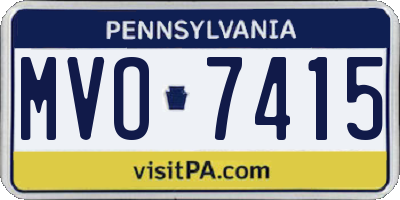 PA license plate MVO7415