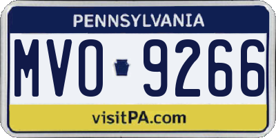 PA license plate MVO9266