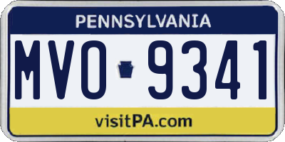 PA license plate MVO9341