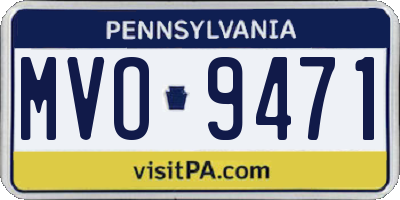 PA license plate MVO9471