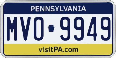 PA license plate MVO9949